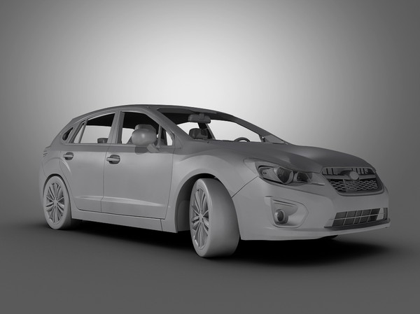 3d subaru car - Subaru Impreza (2012) by Swan3DStudios